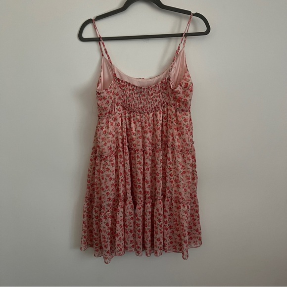 Trixxi Floral Smock Babydoll Pink Dress-Juniors Size XL-NEW WITHOUT TAGS - Picture 5 of 9